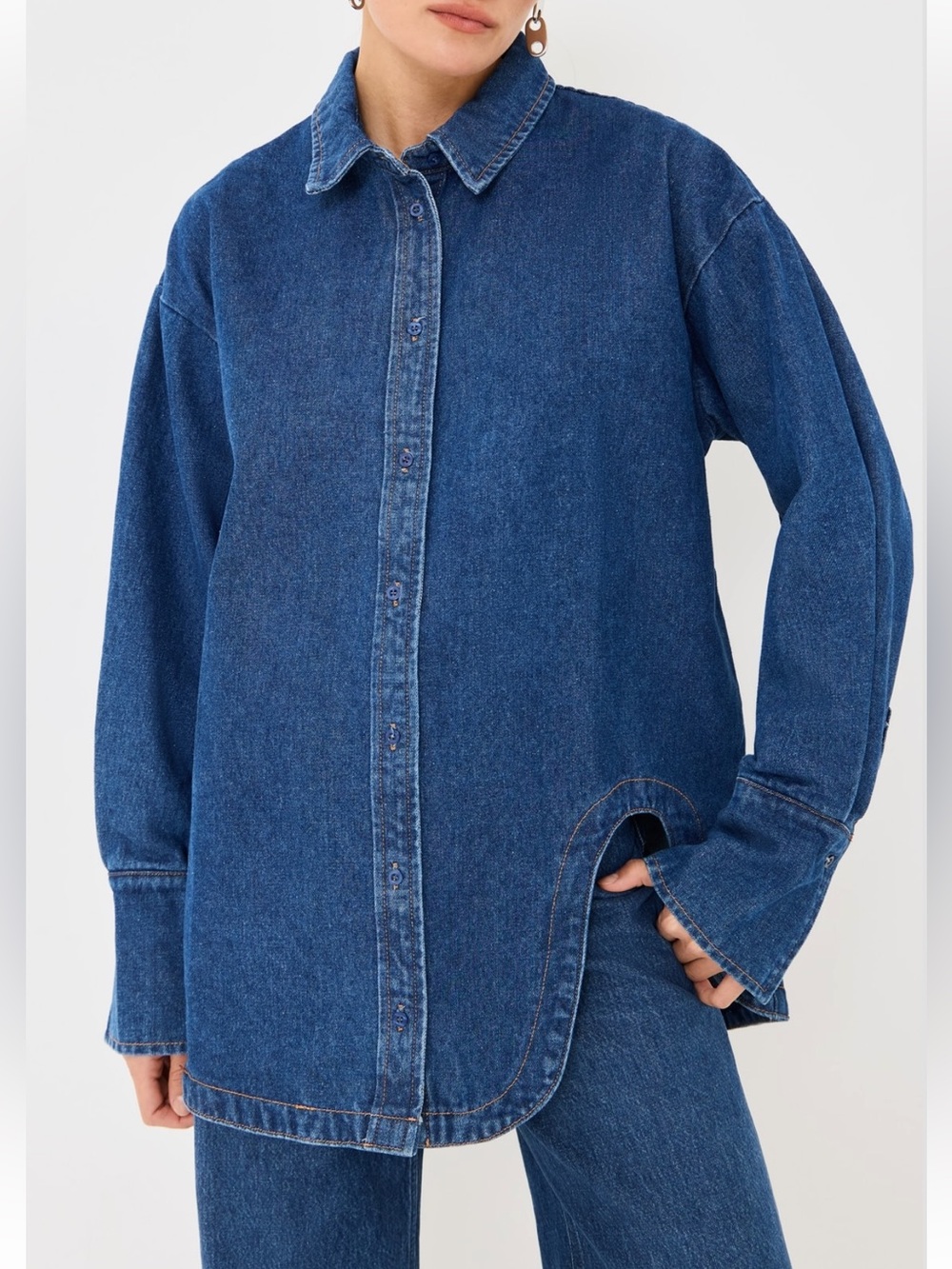 Lioness Off Duty Denim Shirt Size XS